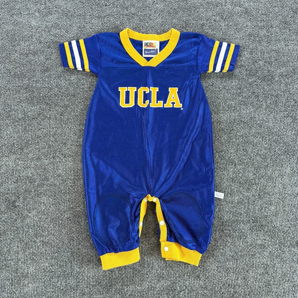 Third Street Sportswear UCLA Bruins Football Jersey Romper Blue Gold Kids NCAA